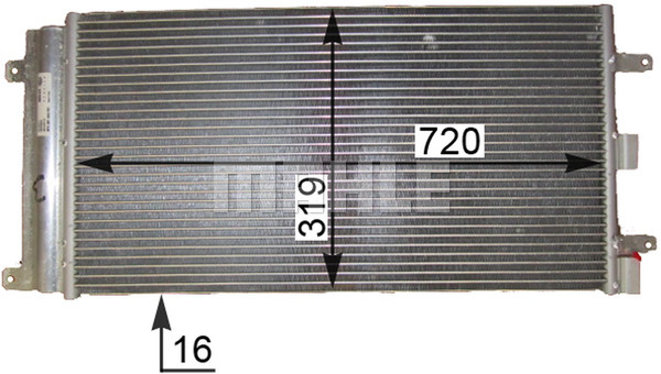 Ilustracja AC 830 000P MAHLE skraplacz, klimatyzacja