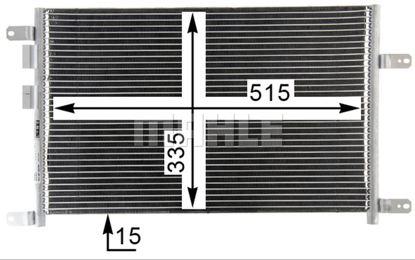 Ilustracja AC 834 000P MAHLE skraplacz, klimatyzacja