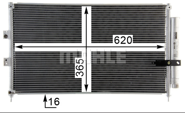 Ilustracja AC 835 000P MAHLE skraplacz, klimatyzacja