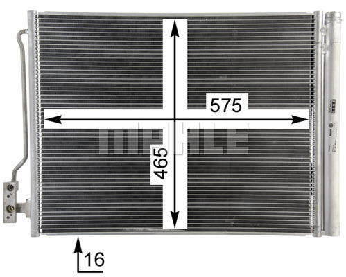 Ilustracja AC 67 000P MAHLE skraplacz, klimatyzacja