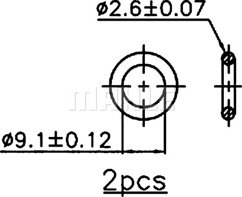 Ilustracja AC 690 000S MAHLE skraplacz, klimatyzacja