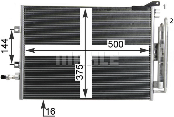Ilustracja AC 720 000P MAHLE skraplacz, klimatyzacja