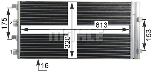Ilustracja AC 724 000P MAHLE skraplacz, klimatyzacja