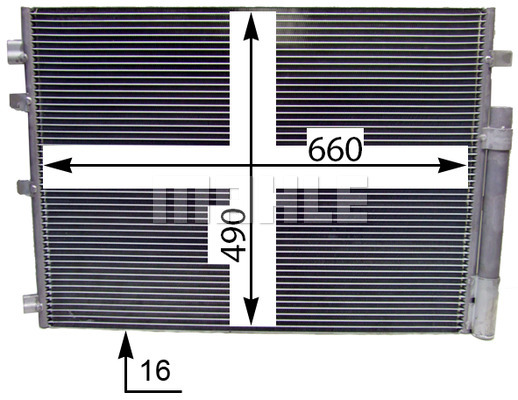 Ilustracja AC 773 000S MAHLE skraplacz, klimatyzacja