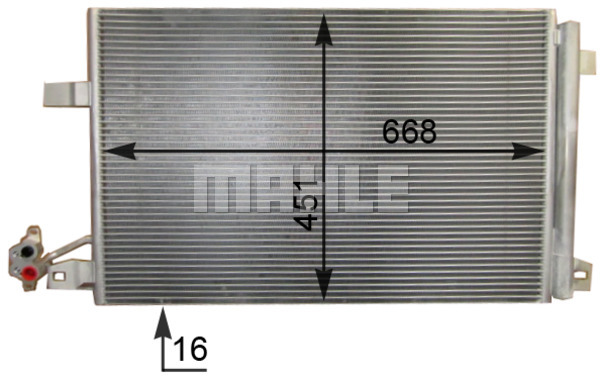 Ilustracja AC 774 000S MAHLE skraplacz, klimatyzacja