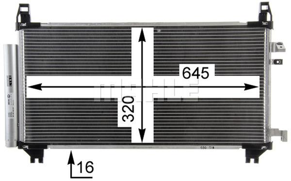 Ilustracja AC 841 000P MAHLE skraplacz, klimatyzacja