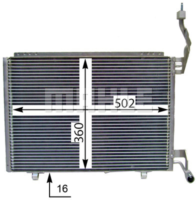 Ilustracja AC 846 000S MAHLE skraplacz, klimatyzacja
