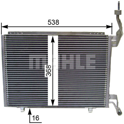 Ilustracja AC 847 000S MAHLE skraplacz, klimatyzacja
