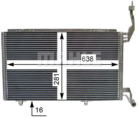 Ilustracja AC 848 000S MAHLE skraplacz, klimatyzacja