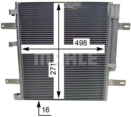 Ilustracja AC 853 000S MAHLE skraplacz, klimatyzacja