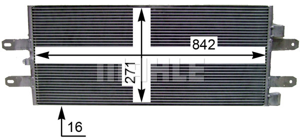 Ilustracja AC 854 000S MAHLE skraplacz, klimatyzacja