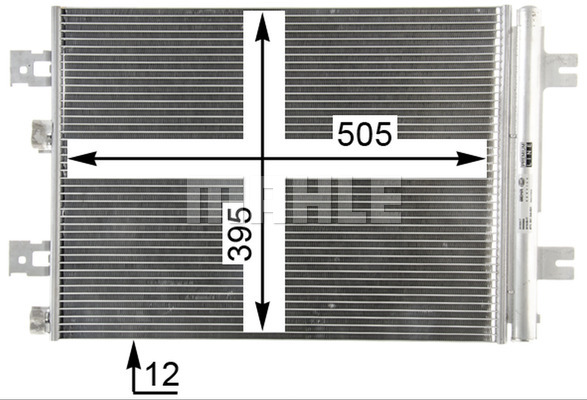Ilustracja AC 858 000P MAHLE skraplacz, klimatyzacja