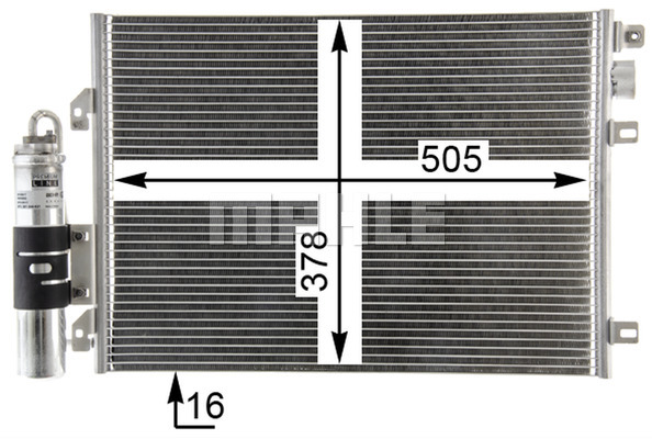 Ilustracja AC 860 000P MAHLE skraplacz, klimatyzacja