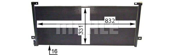 Ilustracja AC 884 000P MAHLE skraplacz, klimatyzacja