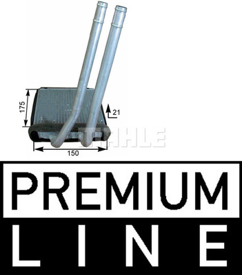 Ilustracja AH 178 000P MAHLE nagrzewnica / wymiennik ciepła