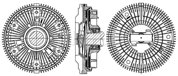 Ilustracja CFC 117 000P MAHLE sprzęgło, wentylator chłodzenia