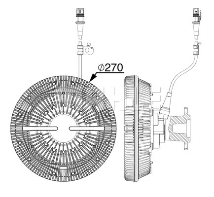 Ilustracja CFC 104 000P MAHLE sprzęgło, wentylator chłodzenia