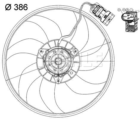 Ilustracja CFF 162 000P MAHLE wentylator, chłodzenie silnika