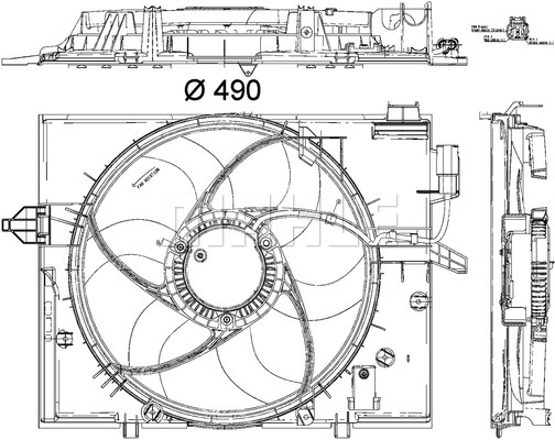 Ilustracja CFF 190 000P MAHLE wentylator, chłodzenie silnika