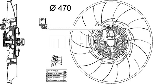 Ilustracja CFF 456 000P MAHLE wentylator, chłodzenie silnika