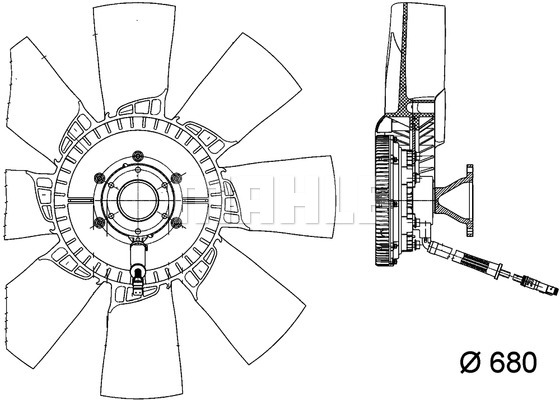 Ilustracja CFF 462 000P MAHLE wentylator, chłodzenie silnika