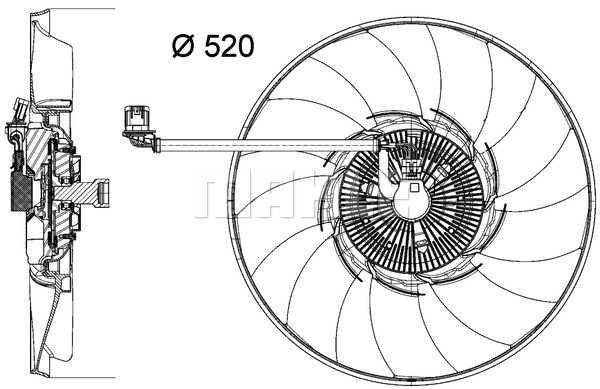 Ilustracja CFF 474 000P MAHLE wentylator, chłodzenie silnika
