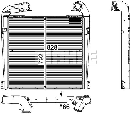 Ilustracja CI 143 000P MAHLE chłodnica powietrza doładowującego - intercooler