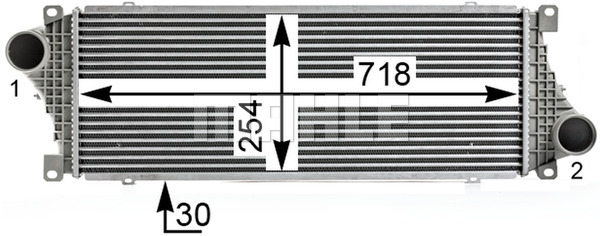 Ilustracja CI 18 000P MAHLE chłodnica powietrza doładowującego - intercooler