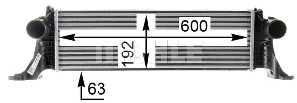 Ilustracja CI 370 000P MAHLE chłodnica powietrza doładowującego - intercooler