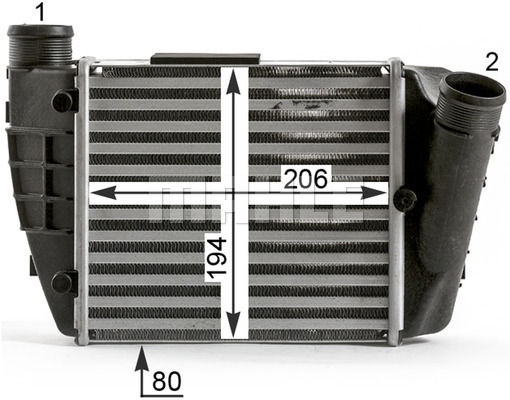 Ilustracja CI 433 000P MAHLE chłodnica powietrza doładowującego - intercooler