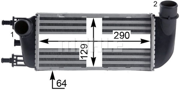Ilustracja CI 436 000P MAHLE chłodnica powietrza doładowującego - intercooler