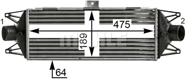 Ilustracja CI 439 000P MAHLE chłodnica powietrza doładowującego - intercooler