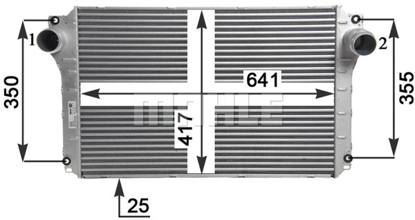 Ilustracja CI 463 000P MAHLE chłodnica powietrza doładowującego - intercooler