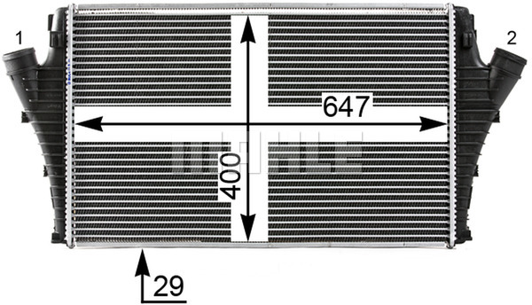 Ilustracja CI 24 000P MAHLE chłodnica powietrza doładowującego - intercooler