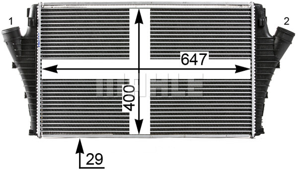 Ilustracja CI 24 000S MAHLE chłodnica powietrza doładowującego - intercooler