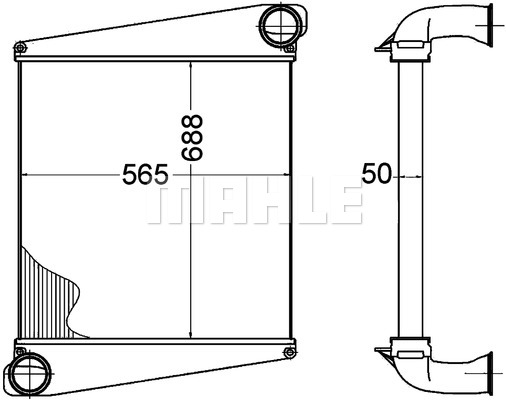 Ilustracja CI 274 000P MAHLE chłodnica powietrza doładowującego - intercooler