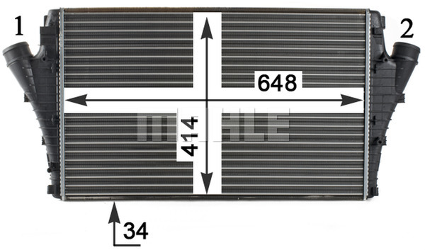 Ilustracja CI 301 000P MAHLE chłodnica powietrza doładowującego - intercooler