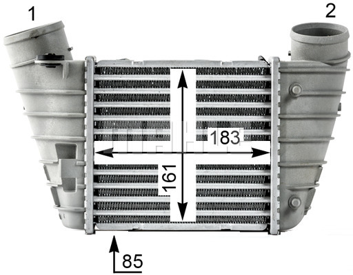 Ilustracja CI 527 000P MAHLE chłodnica powietrza doładowującego - intercooler