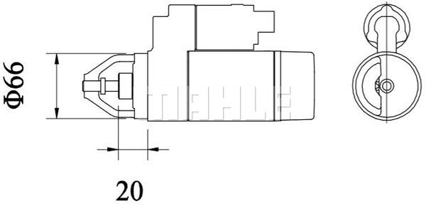 Ilustracja MS 436 MAHLE rozrusznik