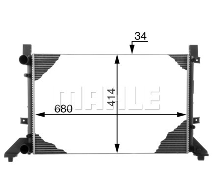 Ilustracja CR 1715 000P MAHLE chłodnica cieczy