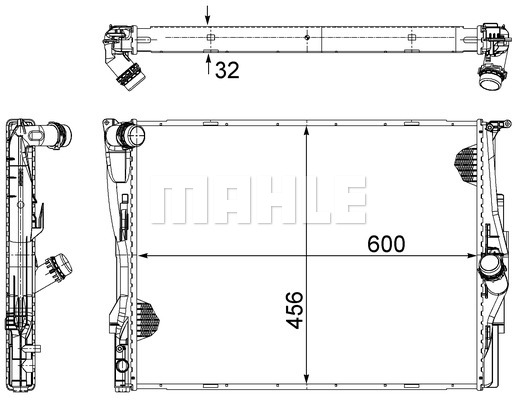 Ilustracja CR 1088 000S MAHLE chłodnica cieczy