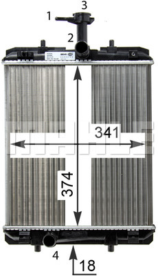 Ilustracja CR 1114 000P MAHLE chłodnica cieczy