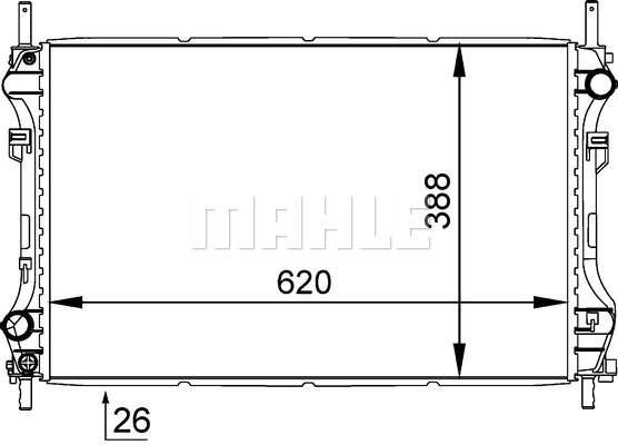 Ilustracja CR 1140 000S MAHLE chłodnica cieczy