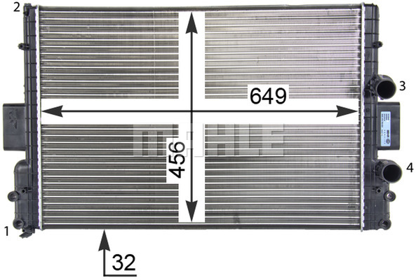 Ilustracja CR 1254 000P MAHLE chłodnica cieczy