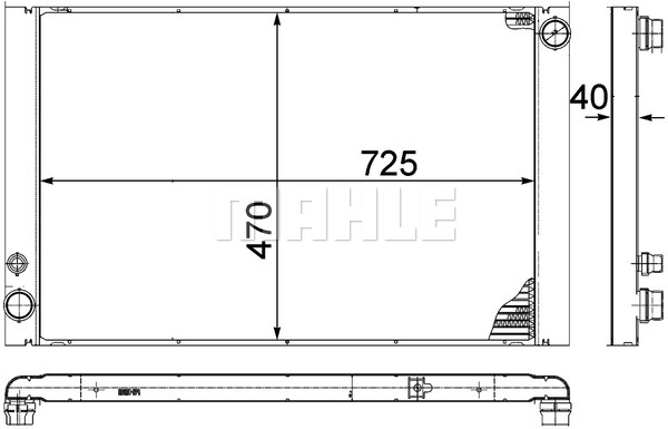 Ilustracja CR 1204 000P MAHLE chłodnica cieczy