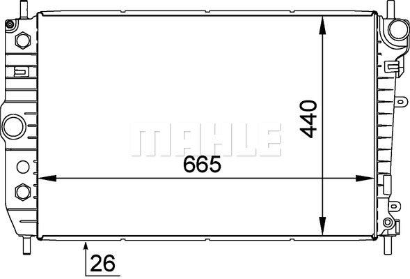 Ilustracja CR 1345 000P MAHLE chłodnica cieczy