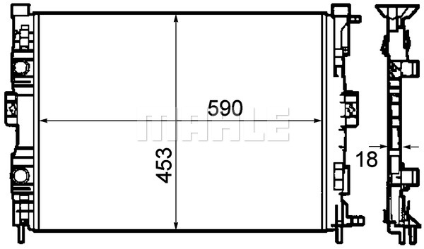 Ilustracja CR 1690 000P MAHLE chłodnica cieczy