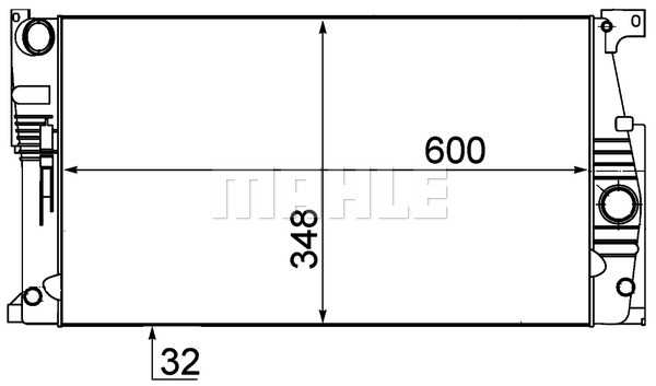 Ilustracja CR 1909 000P MAHLE chłodnica cieczy