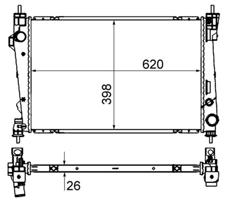 Ilustracja CR 1987 000P MAHLE chłodnica cieczy