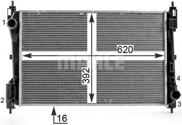 Ilustracja CR 1996 000P MAHLE chłodnica cieczy